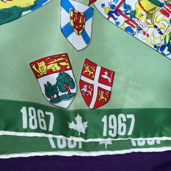 29-(VA) Vintage. Collectors. Hand Printed. Hand Rolled. Canada. Scarf. 1967. - Picture 12 of 13